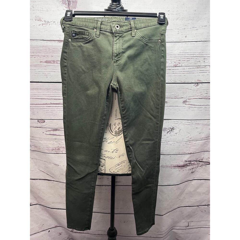Adriano Goldschmied Green Mid Rise Super Skinny Ankle 25R Pants
